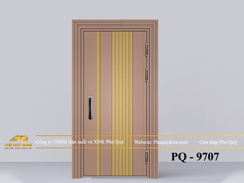 cửa 1 cánh PQ-9707 cửa thép nhập khẩu phú quý