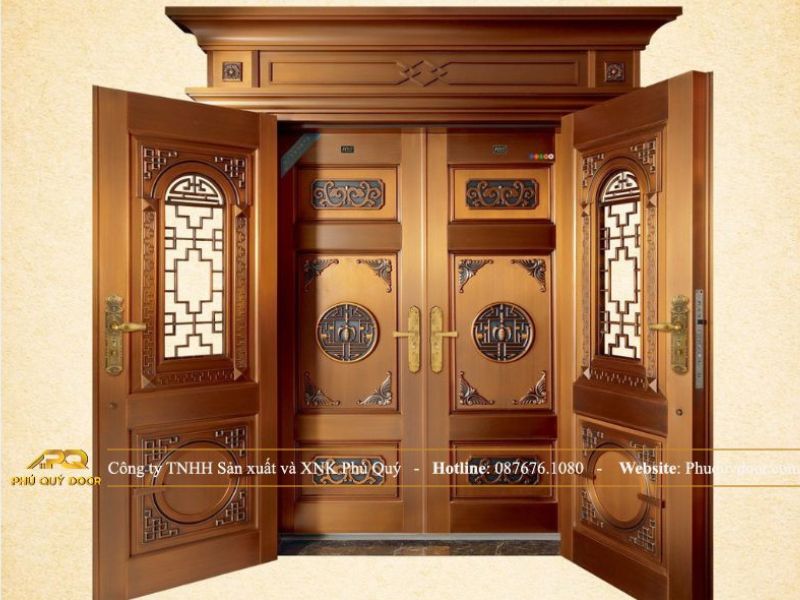 mẫu cửa đồng 2 lớp phú quý door